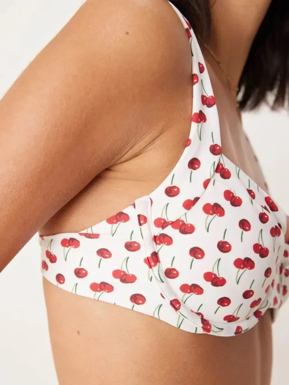 Abercrombie & Fitch curve love ruched underwire top and mid rise bikini bottoms